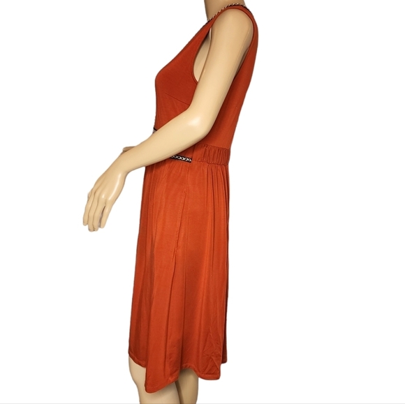 Garnet Hill Rust Dress with Black Trim - Picture 5 of 16